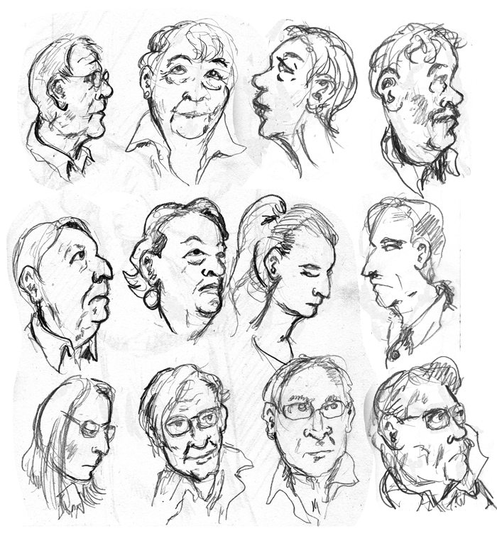 Sketches Faces in the Crowd