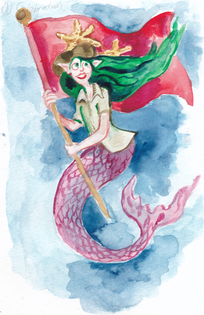 This year's Mermay begins with the prompt, celebration!
wpmorse watercolor mermaid flag