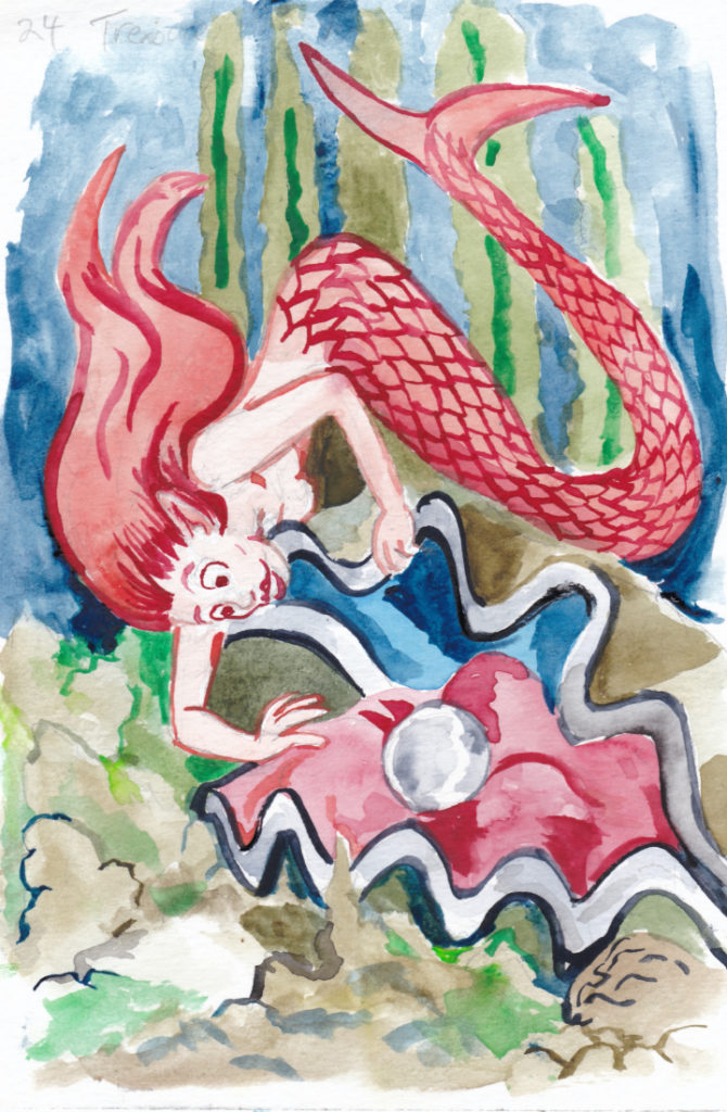 In today's mermay illustration, a mermaid finds a treasure in an unexpected place.
wpmorse giant clam bottom of the sea ocean