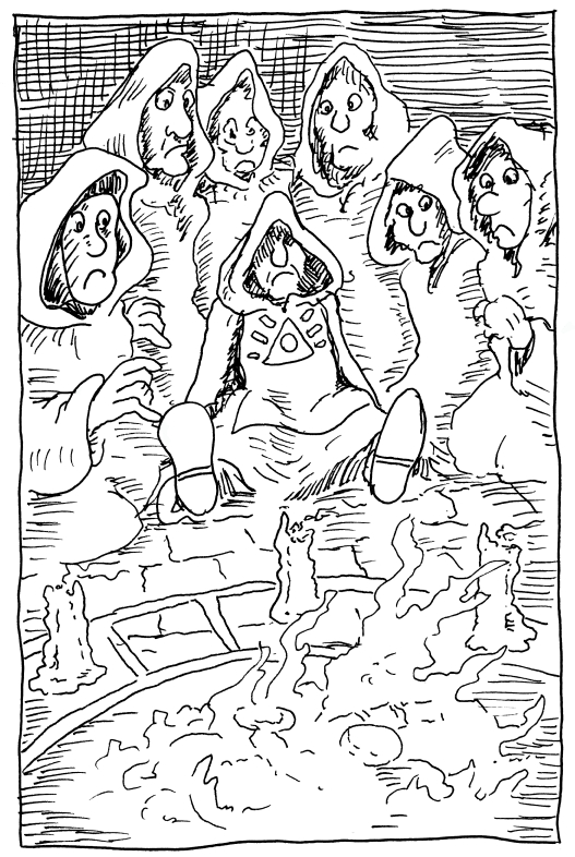 Elucidated Brethren grandmaster discworld magic summoning circle illustration pen and ink