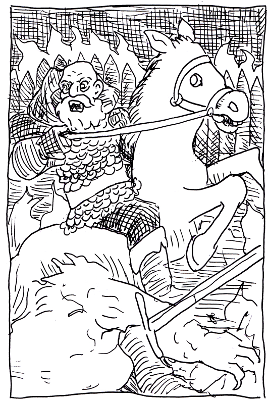 asoiaf a song of ice and fire swords storm pen and ink illustration lord jeor mormont horse wights bear