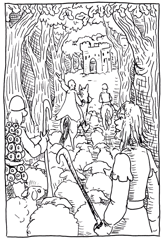 asoiaf a song of ice and fire a storm of swords pen and ink thoros of myr brotherhood without banners smallwood forest herding sheep