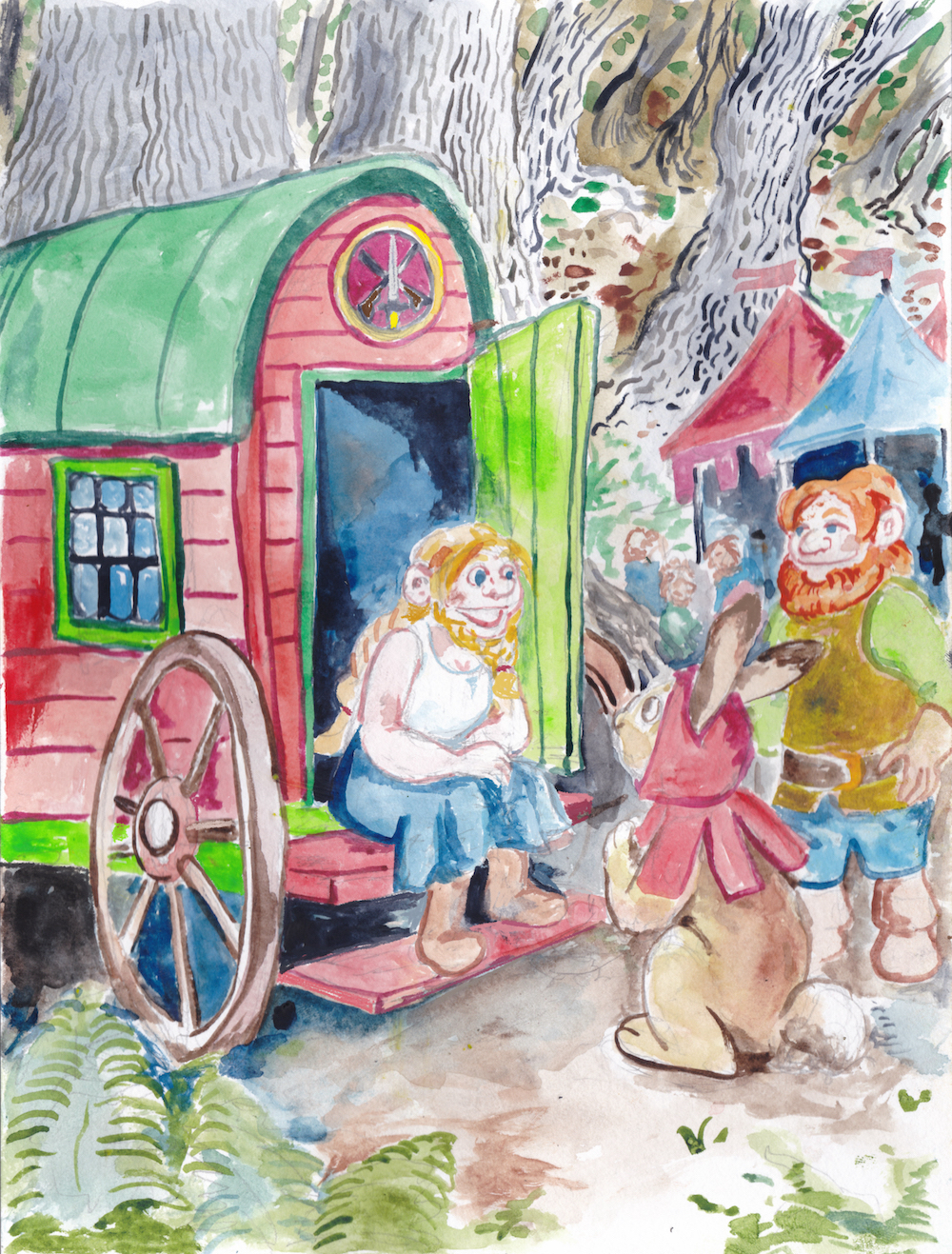 In today's Everwood Illustration, Hamish gets a job on a dwarven wagon caravan.