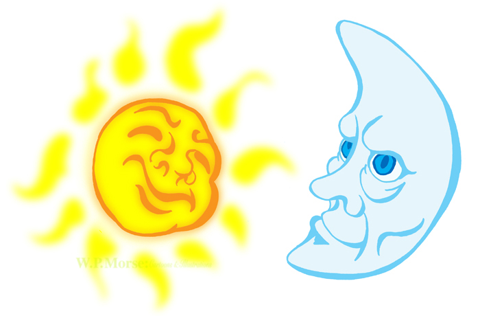 wpmorse spotart character design sun moon