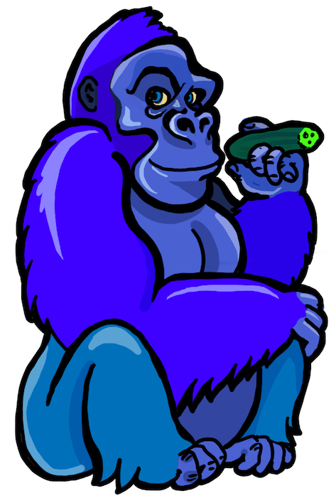 wpmorse spot art logo gorilla sometimes a cigar is just a cigar cucumber groucho marx cigar ape silverback