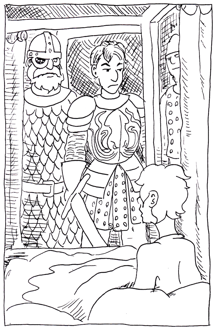 In today's A Clash of Kings Illustration, Theon confronts Bran in his bedroom after completing his invasion of Winterfell. Greyjoy ironborn pen and ink asoiaf a song of ice and fire