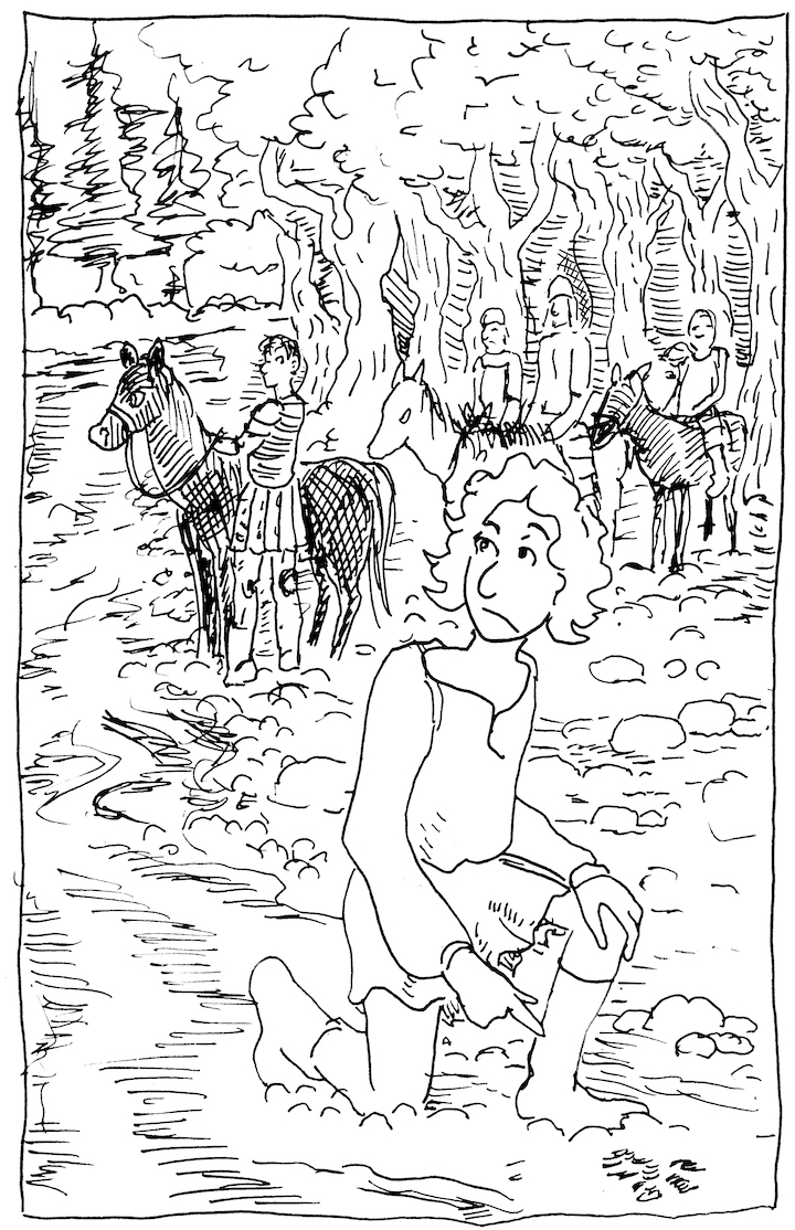 In today's A Clash of Kings Illustration, Wex shows off his tracking skills. Ironborn Theon Greyjoy, horses north river asoiaf a song of ice and fire pen and ink illustration