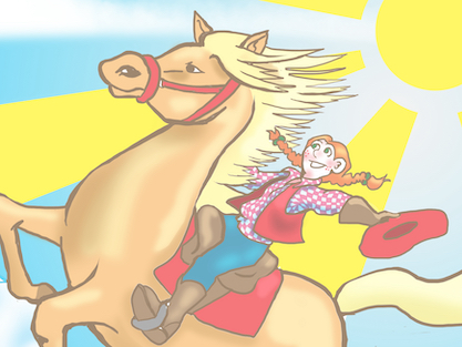 wpmorse illustration dreams of a cowgirl horse