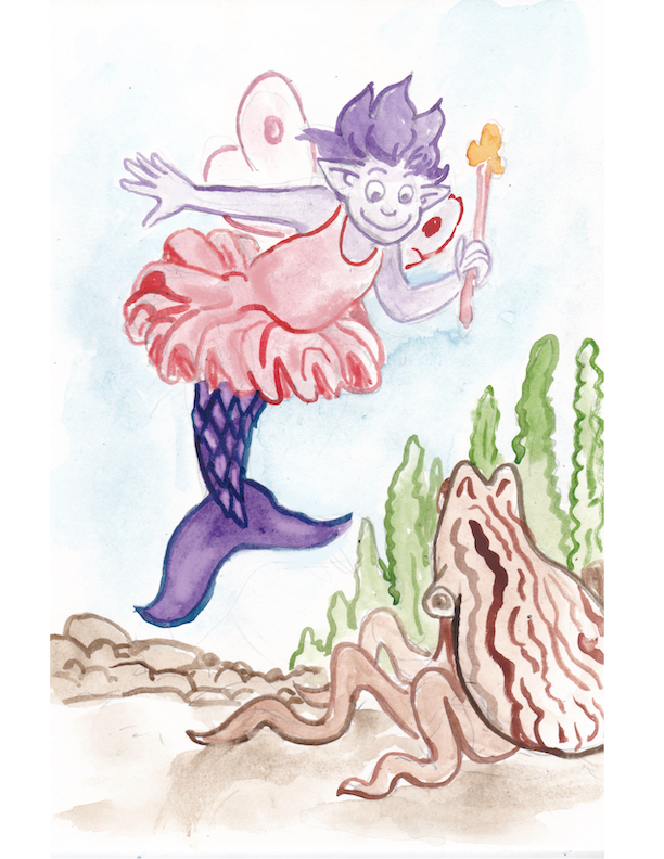 Mermaid mermay 2023 octopus illustration watercolor merfairy fairy princess