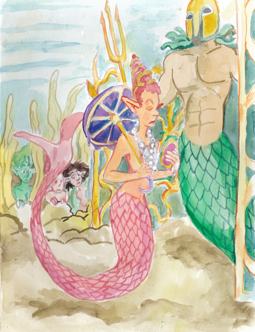 Mermay 2024 memaids boojey watercolor illustration